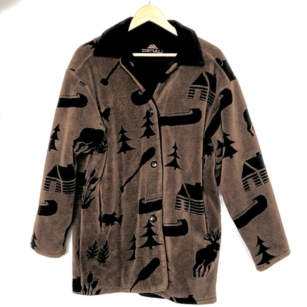 Vintage Denali Fleece Reversible Jacket sz S Retro